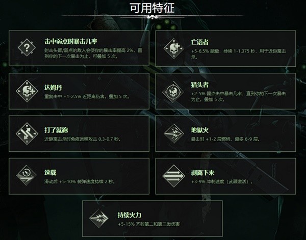《战锤40K暗潮》常用武器词条一览
